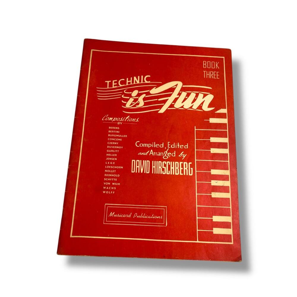 1944 Technic is Fun Book Three David Hirschberg Piano Music